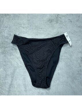 Bar III Women's S Goddess Crochet Black Bikini Bottoms Swimwear K1241